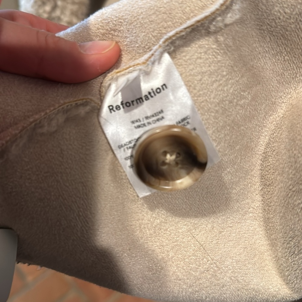 Reformation Teddy coat 2020 beige - Picture 3 of 4